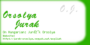 orsolya jurak business card
